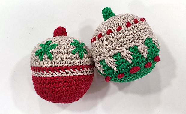 Amigurumi bolas de navidad en crochet
