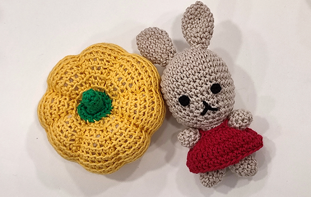 Amigurumi conejo y calabaza en crochet