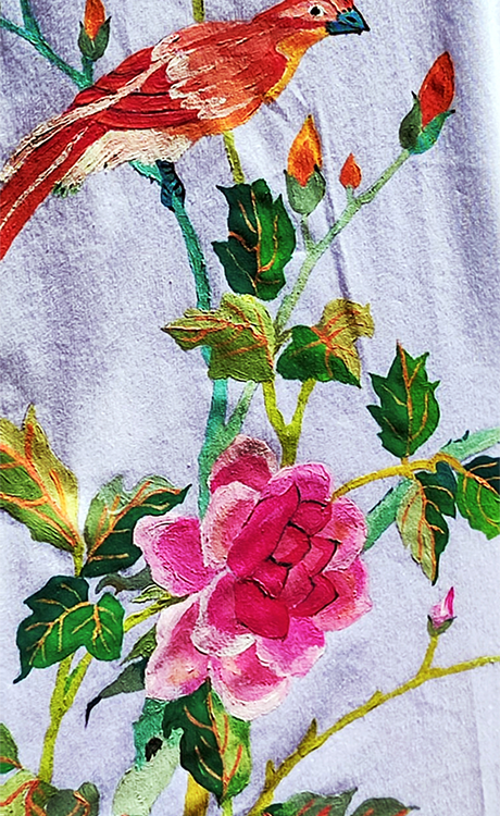 Camisa pintada motivos japoneses