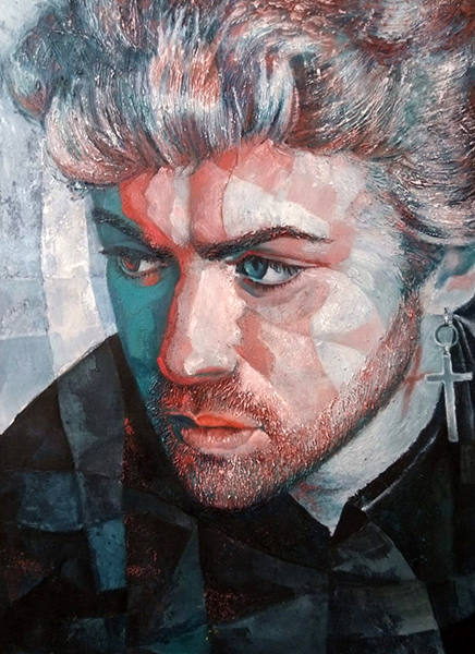 Retrato teselado con texturas