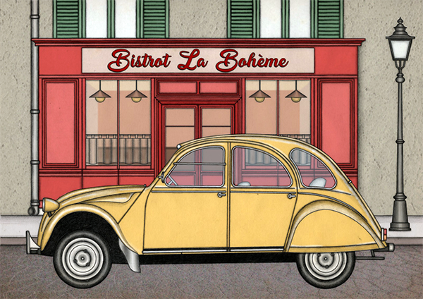 Citroen en calle de París