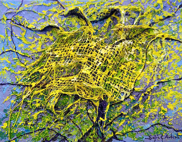 Pinto-textura árbol amarillo